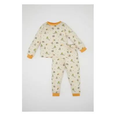 DEFACTO Baby Boy Dinosaur Patterned Long Sleeve Pajama Set