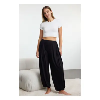 Trendyol Black Comfortable Viscose Knitted Pajama Bottoms