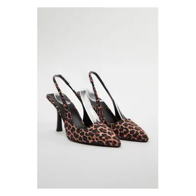 Trendyol Leopard Patterned Pointed Toe Women's High Heel Shoes