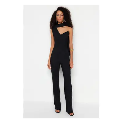 Trendyol Black Lined Woven Jumpsuit