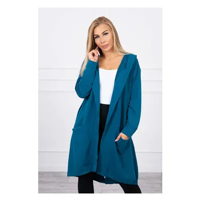 Oversize Navy Hooded Cape