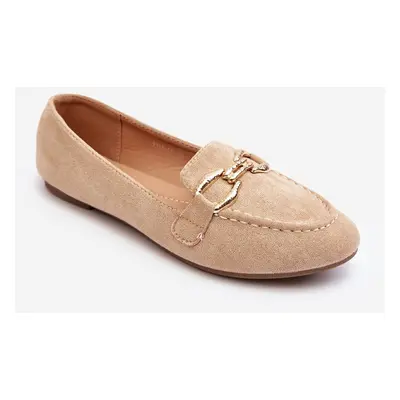 Women's beige Ghana loafers with embellishment