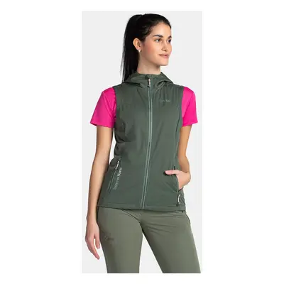 Women's softshell vest KILPI MONILEA-W Dark green