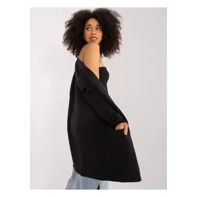 Black women's cardigan with pockets