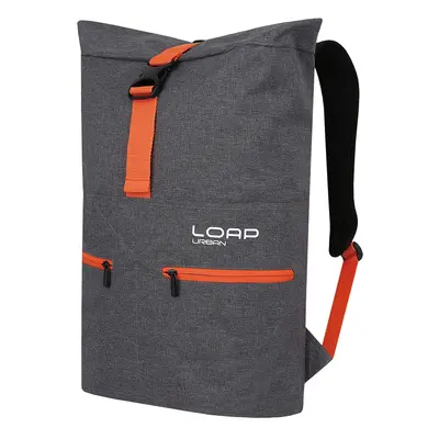 City backpack LOAP SPOTT Grey/Orange