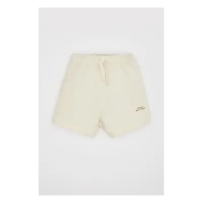 DEFACTO Baby Boy Label Printed Pique Shorts