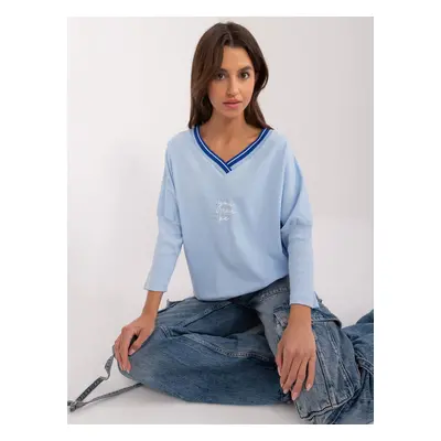 Light blue oversize cotton blouse