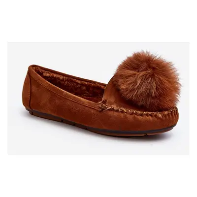 Women's loafers with Camel Novas fur