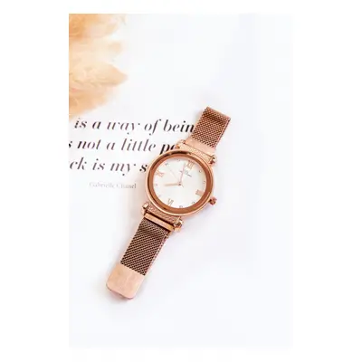 Women's watch Giorgio & Dario with magnetic bracelet pink Gold