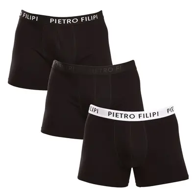 3PACK Men's Boxer Shorts Pietro Filipi Black