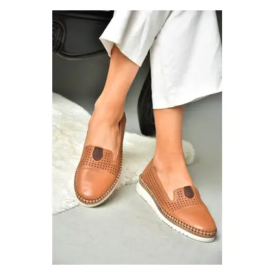 Fox Shoes P555500103 Tan Genuine Leather Women's Shoe