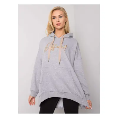 Grey melange cotton sweatshirt