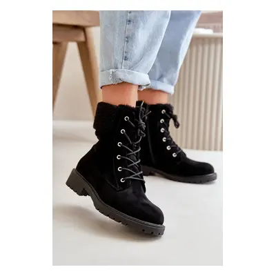 Women's insulated ankle boots with zip black Mivael