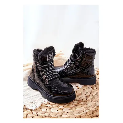 Children's shoes with fleece lining black Doreen