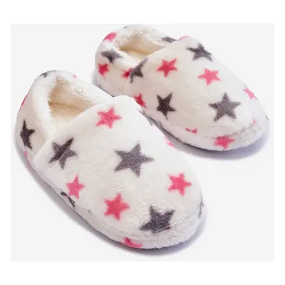 Children's insulated slippers in Stars White Meyra