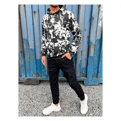 Men's tie dye hoodie black Dstreet