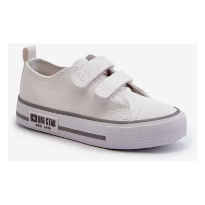 Children's Velcro Sneakers Big Star White