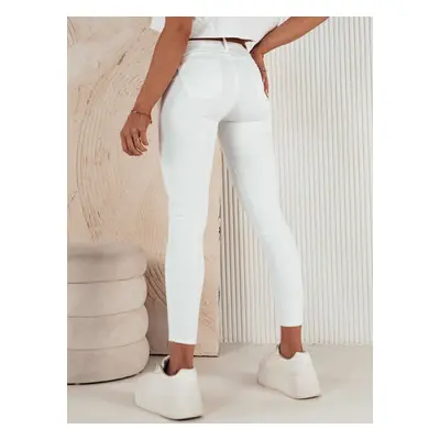 CLARET women's denim trousers white Dstreet