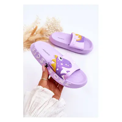 Children's foam slippers Dinosaur purple Dario