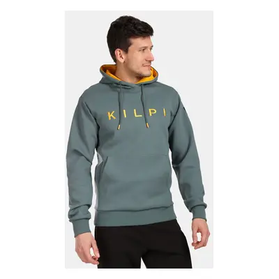 Men's cotton hooded sweatshirt Kilpi SALAMANA-M Dark green