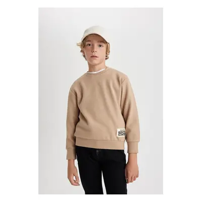 DEFACTO Boy's Crew Neck Basic Sweatshirt