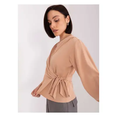 Camel Lounge Blouse With Ties