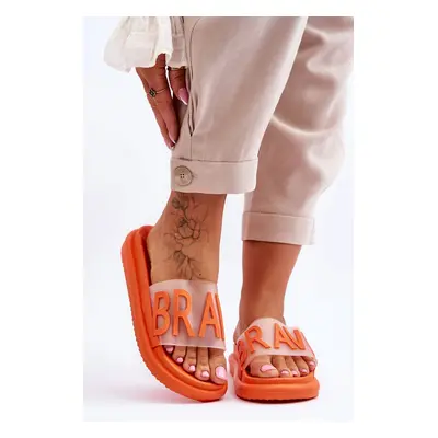 Women's platform slippers Orange Brave