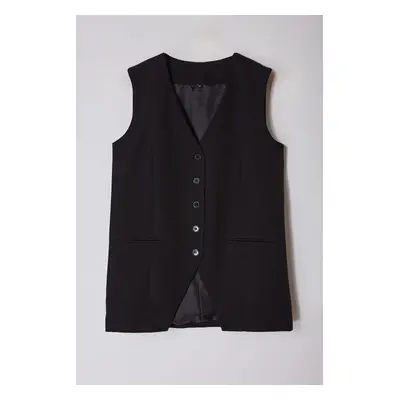 Trendyol Black Regular Woven Vest