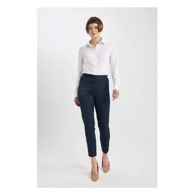 DEFACTO Cigarette Normal Waist Straight Leg Satin Basic Trousers