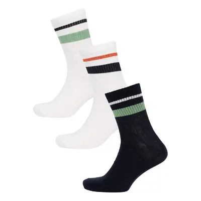 DEFACTO Men's Comfortable Elastic 3-Pack Cotton Ankle Socks