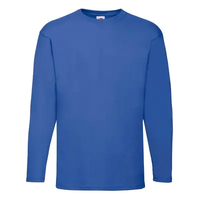 Blue Valueweight Men's Long Sleeve T-shirt Fruit of the Loom