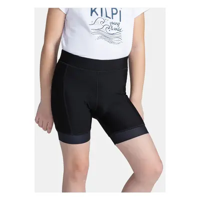 Kids cycling shorts KILPI PRESSURE-J black