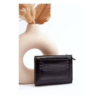 Women's wallet made of eco-leather black Joanela