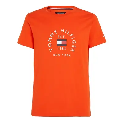 Tommy Hilfiger T-shirt - HILFIGER FLAG ARCH TEE orange