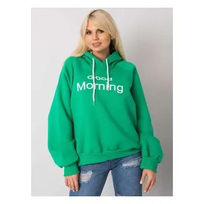 Green padded hoodie