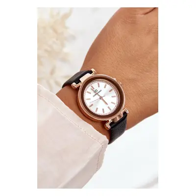 Classic women's leather watch Giorgio & Dario black