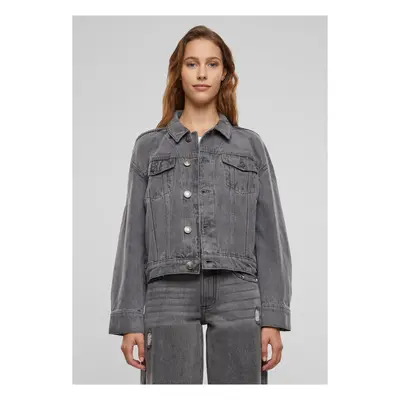 Women's oversized denim jacket from the 80s - gray washed