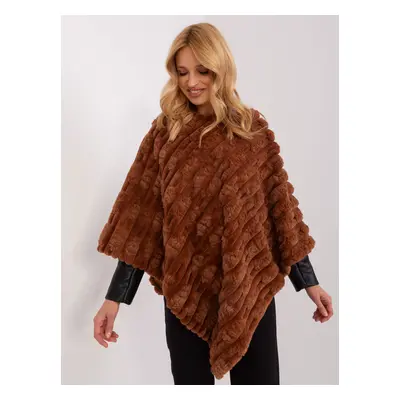 Light brown women's poncho with lining