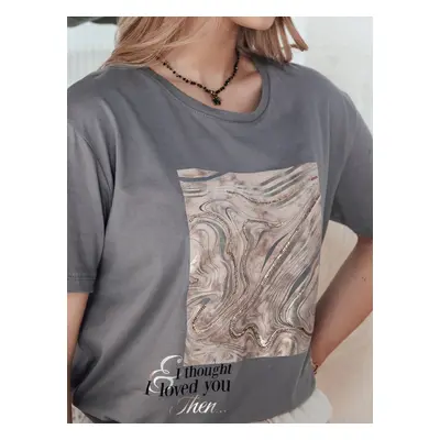 Women's T-shirt PISTAN grey Dstreet