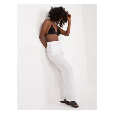 White summer trousers made of muslin cotton SUBLEVEL