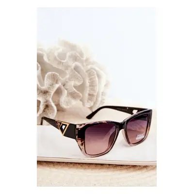 Women's sunglasses with decorative details UV400 Brown