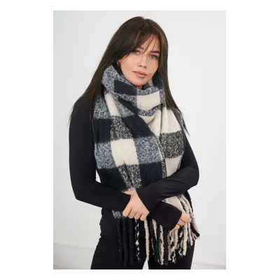 6073 Women's scarf black + beige