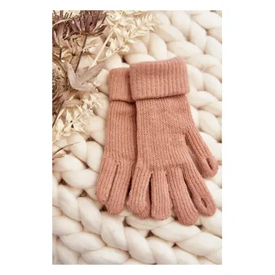 Women's smooth gloves, pink