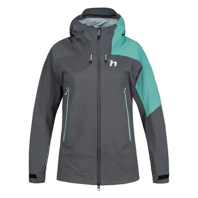 Women's hardshell jacket Hannah ADELAIDE asphalt/wasabi