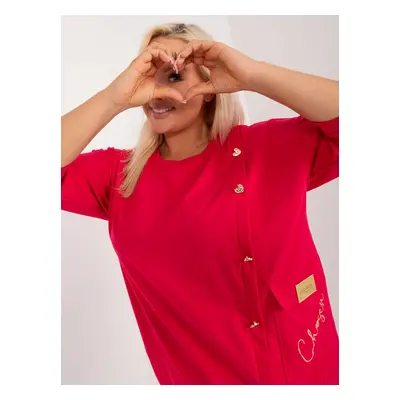 Plus size red blouse