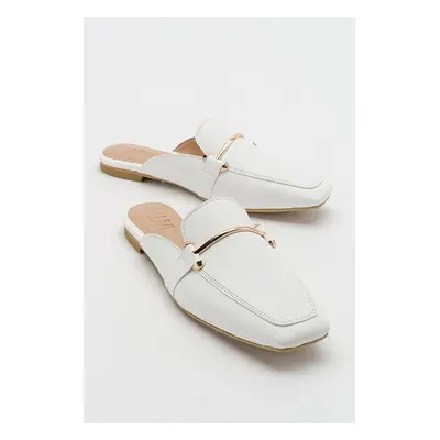 LuviShoes Ronda White Women's Slippers