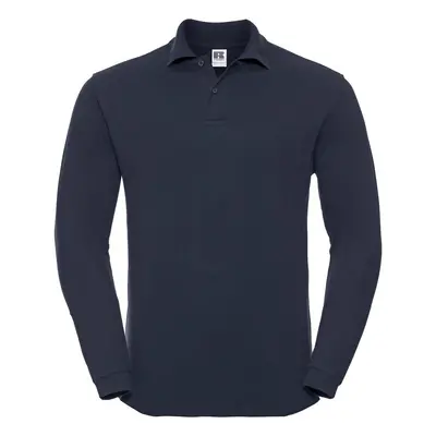 Navy blue long sleeve polo shirt Russell