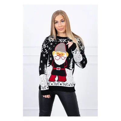 Christmas sweater with Santa Claus black