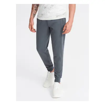 Ombre BASIC men's cotton sweatpants joggers - graphite