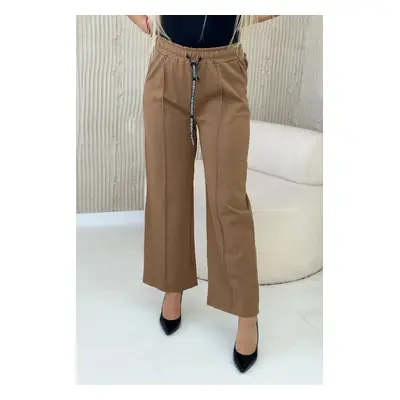 Punto Milano winter pants with wide legs Kamel